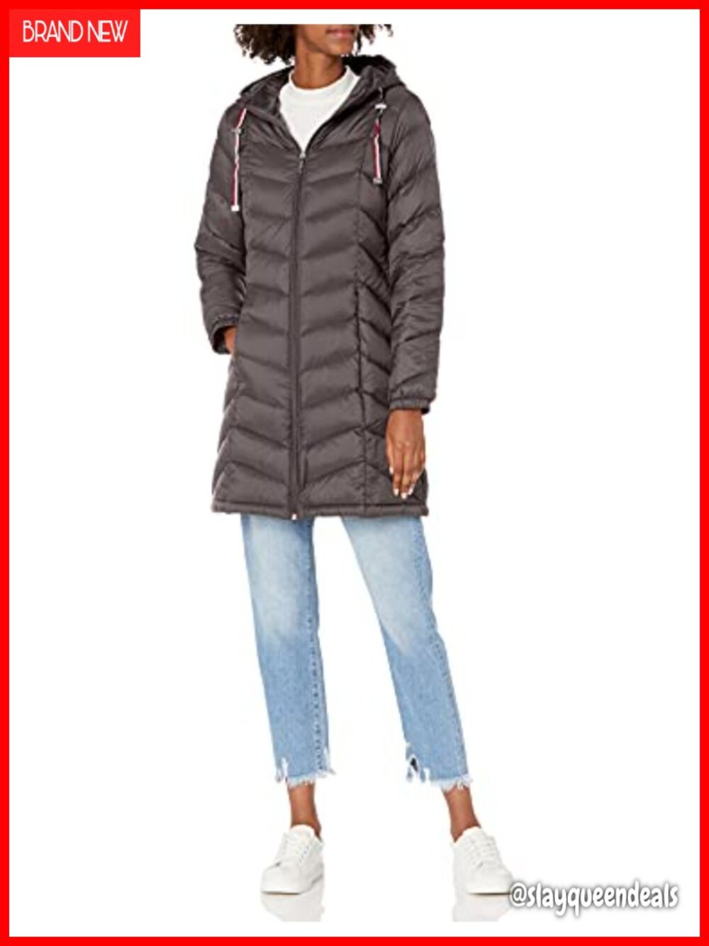 Women's Long Down Puffer Jacket with Hood